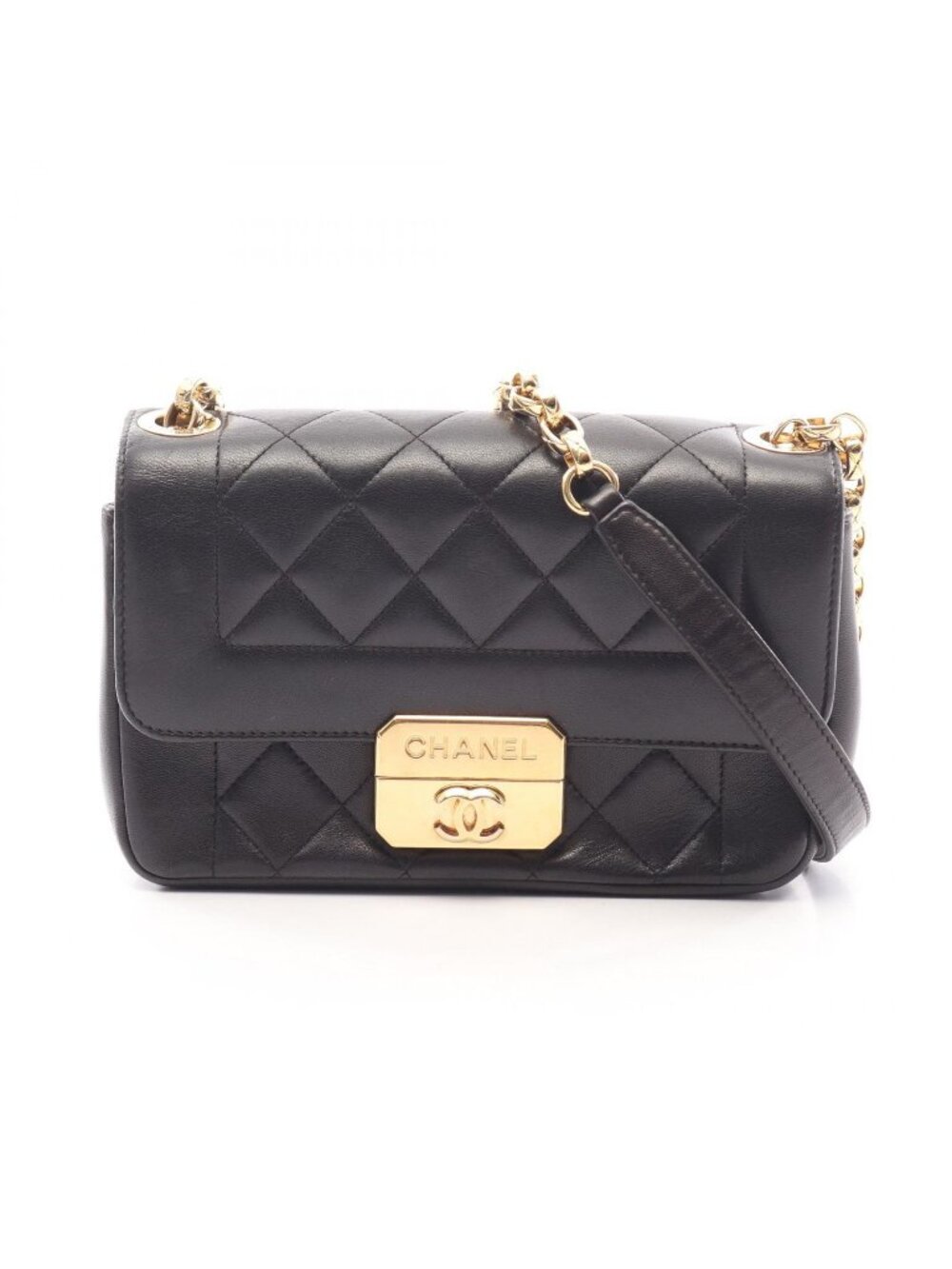 Chanel Shoulder Bag Chic with Me Quilted Black Lambskin Small Chain